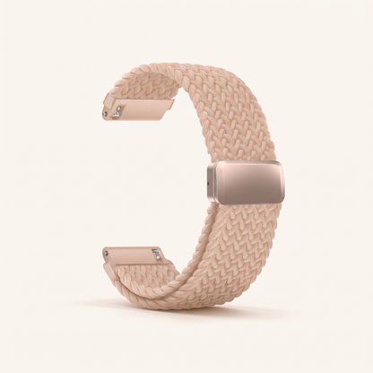 Bracelet tressé nude rosé